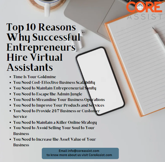Top 10 Reasons Why Successful Entrepreneurs Hire Virtual Assistants
You may contact us here bit.ly/3Hi6kyQ
#remoteteammember #remotework #startupbusiness #remoteworkforce #remoteteams #smallbusinessowner #startupgrowth #businessgrowth #hireremote #remotestaff