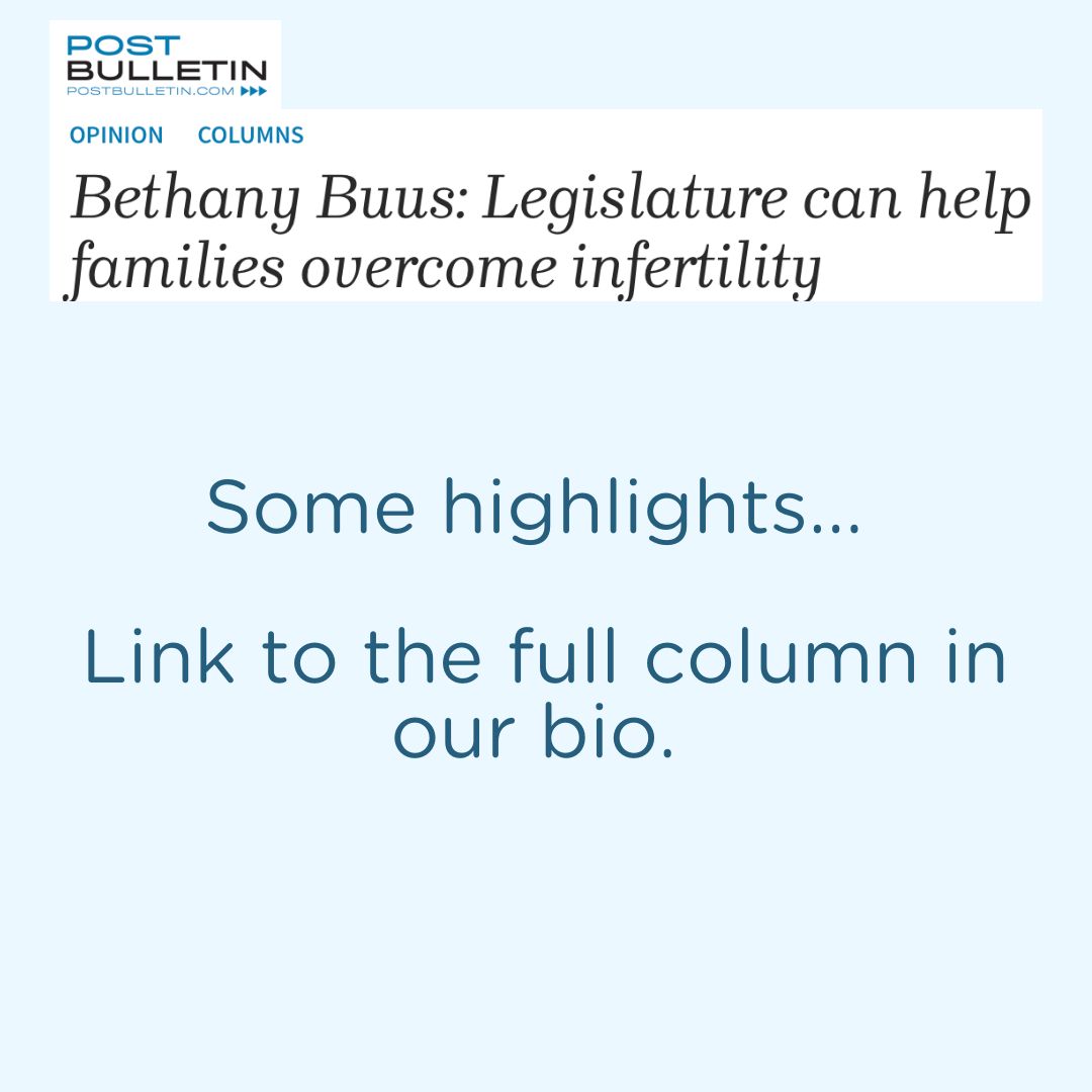 ResolveMidwest's tweet image. #mnleg Please include the fertility insurance provision in the final HHS bill. No budget impact and it will help so many yearning to be parents. 🧡

@TinaLiebling @mhwiklund @SenateDFL @mnhouseDFL @resolveorg @BldgFamilies4MN