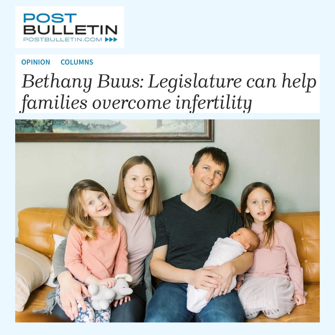 ResolveMidwest's tweet image. #mnleg Please include the fertility insurance provision in the final HHS bill. No budget impact and it will help so many yearning to be parents. 🧡

@TinaLiebling @mhwiklund @SenateDFL @mnhouseDFL @resolveorg @BldgFamilies4MN