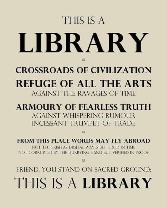 This is a library...armoury of fearless truth 💥 
#libraries #SchoolLibraries #criticalthinking #Research #Inquiry