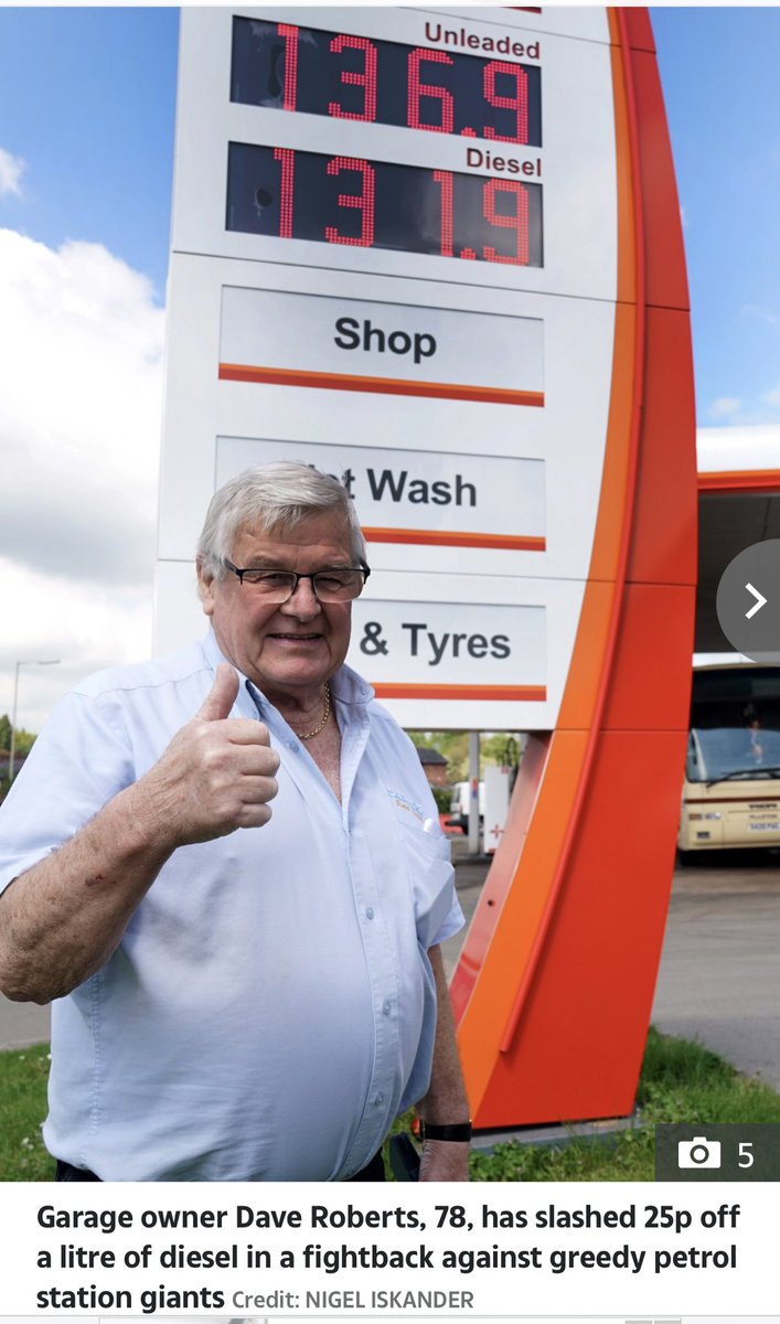 FUELS GOLD I run a petrol station &amp; I’ve slashed 25p a litre off diesel – it pays to be honest &amp; supermarkets should do the same.

#Brexit isn’t destroying the country…
Greediness and lack of empathy is destroying the country.