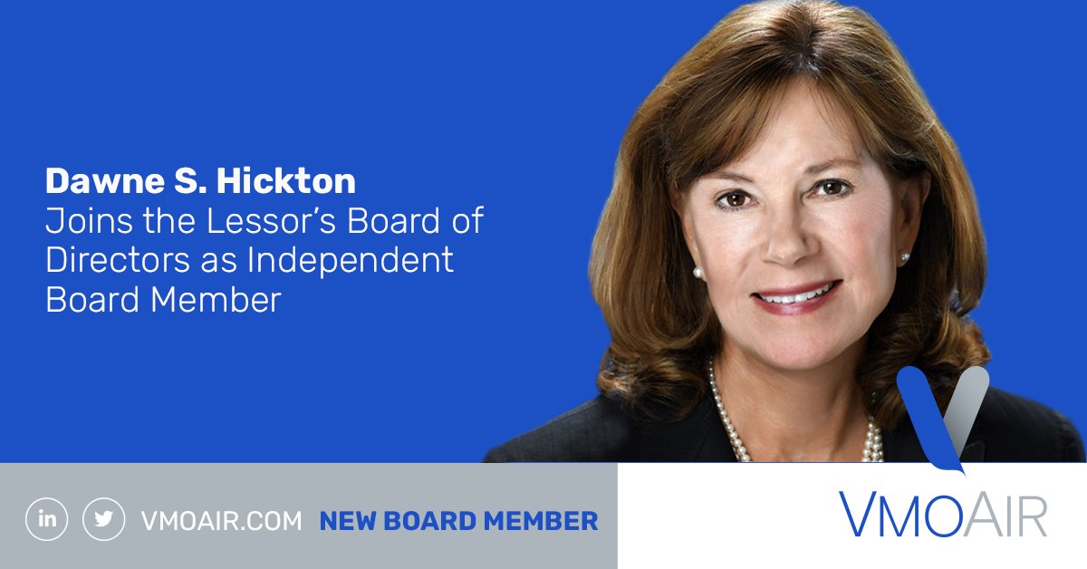 @Vmoair is pleased to announce the appointment of Dawne S. Hickton as an independent member of the Board of Directors #aircraftleasing #aviation #boardofdirectors #leadership #womeninaviation vmoair.com/vmo-aircraft-l…