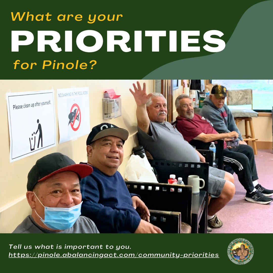 CityofPinole's tweet photo. As part of the budget planning process, we are seeking your input. Access the survey here: https://t.co/HXBpumecSj
#budgetplanning #communitypriorities #priorities #community #cityofpinole #finance #communityinput #shareyourvoice #transportation #economicdevelopment #publicsafety https://t.co/qftIBzaU6o