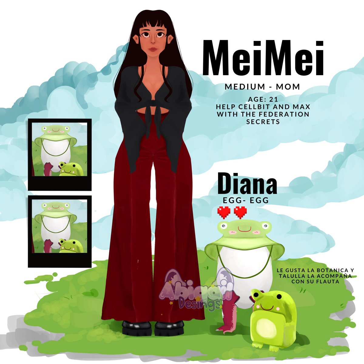 Little_unny_00's tweet photo. @QSMPSelf Mei mei and diana, diana is very sweet and love botanic, flowers and color green. 
She is scare of federation and... 
#qsmpfanarts  #qsmpself #qsmp. @QSMPSelf https://t.co/Ns86AmNjNt