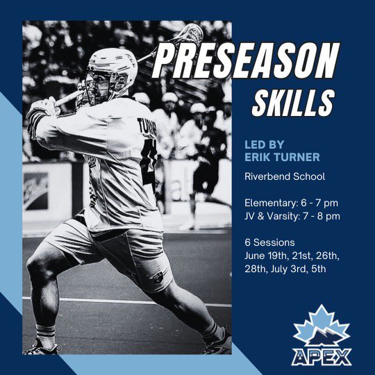 LacrosseApex's tweet photo. Summer 2023 Registration is Open!
This summer we are excited to offer 3 elements to provide our players and families with the most comprehensive field lacrosse development program we can. https://t.co/2UulmpAAef