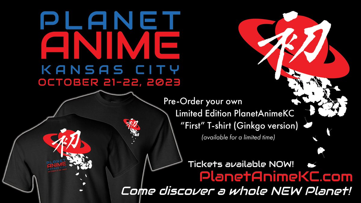 PlanetAnimeKC's tweet photo. This is your sign, you need a black shirt. Order limited edition Planet Anime Kansas City T-Shirt today!
https://t.co/T4rzMfhrCn
#anime #animeconventions #KansasCity #congear https://t.co/JvqhVuaUU0