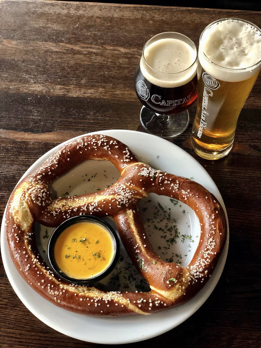 CapitalAleHouse's tweet photo. Late-night is from Sunday-Thursday 9 pm to close and includes 1/2 off all appetizers. From Sunday-Wednesday take $5 off select daily items and get $5 schnitzel sandwiches on Thursdays!

We're always open late.
#capale https://t.co/N3gNAypcRr
