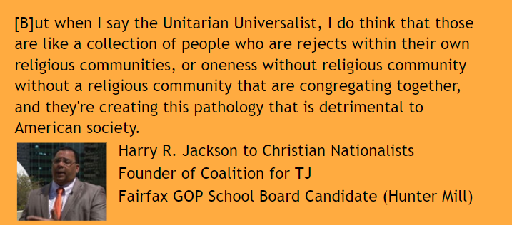 v_theclash's tweet photo. @GovernorVA Please look in your own party as #FairfaxGOP school board candidates like #HarryJackson are targeting churches.  He gave a whole "hit list" to Christian Nationalists that included moms, dads, and students. https://t.co/XiOH0clsWU