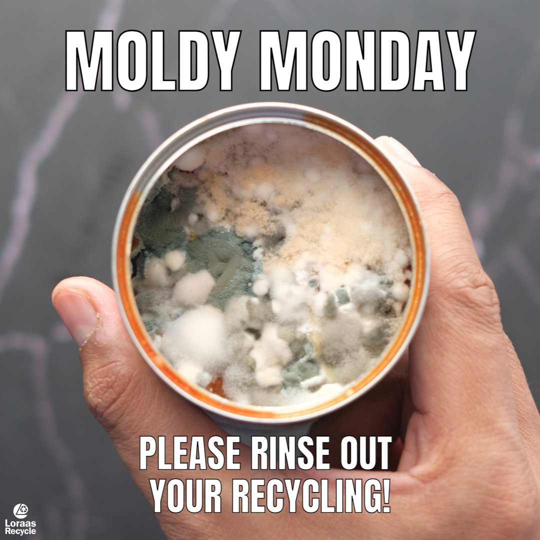 The only thing that should be growing in your blue cart is enthusiasm... 😜

💦Please rinse out your recycling before placing it in your blue cart. When containers mold - it spread to other clean recyclables and ruins them as well.

#mememonday