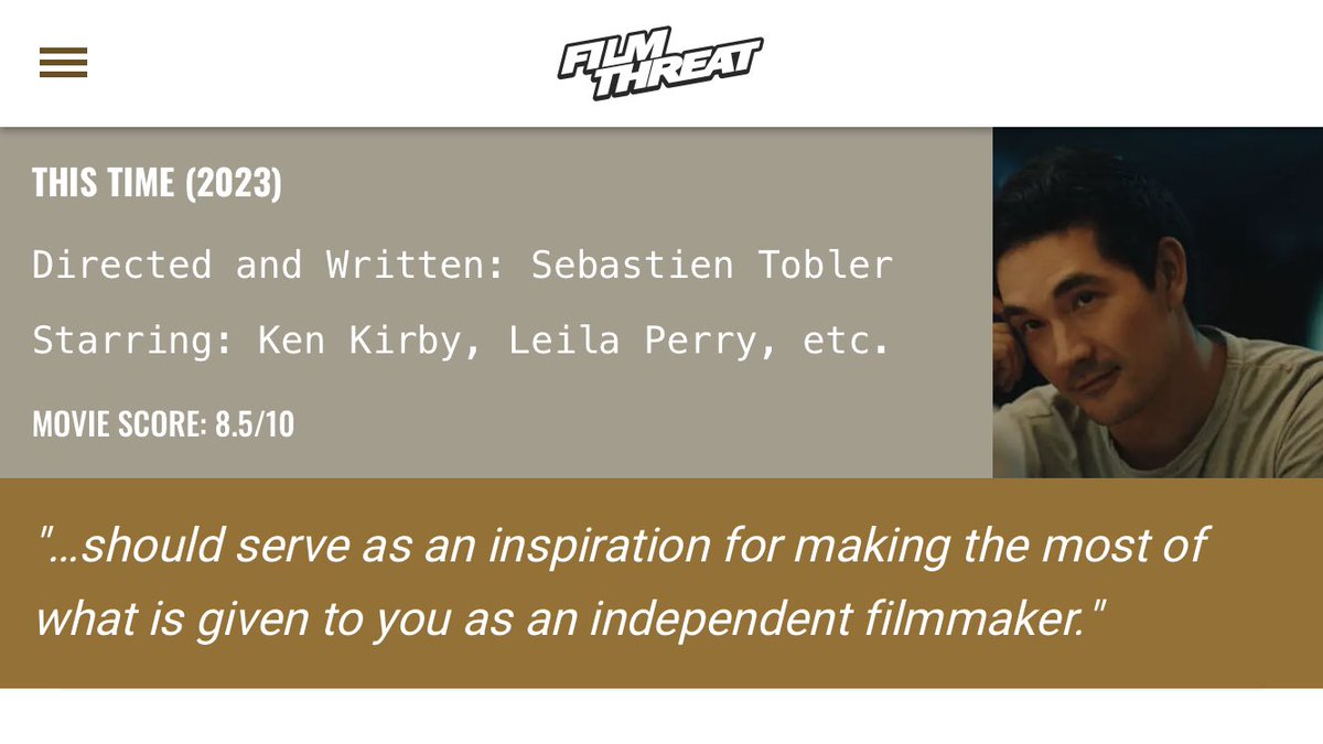 sebastientobler's tweet image. I’m still blown away by this. Feeling very grateful. 

“There is craftsmanship that Tobler brings here, and it should serve as an inspiration for making the most of what is given to you as an independent filmmaker.” - Alan Ng @mypalal @FilmThreat 

Catch our next screening @CAAM