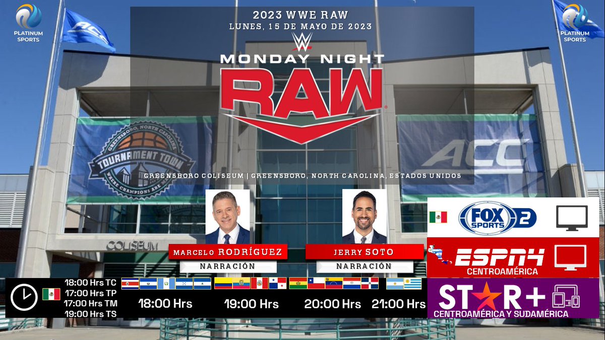 ramonovic09's tweet photo. ๐บ๐ธ #LuchaLibre #WWE | Presenta: #WWERaw
๐๏ธ Hoy
๐ฒ๐ฝโฐ 18:00 Hrs TC, 17:00 Hrs TP
๐บ @FOXSportsMX 2
๐ฑ๐ป @PrimeVideoMX
๐จ๐ท๐ธ๐ป๐ญ๐ณ๐ฌ๐น๐ณ๐ฎ 18:00 Hrs
๐จ๐ด๐ต๐ฆ๐ต๐ช๐ช๐จ 19:00 Hrs
๐ง๐ด๐จ๐ฑ๐ฉ๐ด๐ต๐พ๐ป๐ช 20:00 Hrs
๐ฆ๐ท๐บ๐พ 21:00 Hrs
๐บ #ESPN4 CA
๐ฑ๐ป @StarPlusLA CA SA
๐ค @MarceloAtWWE
๐ค @JerrySotoNarra
๐คณ๐ผ #WWExFOX #WWExFSMX #WWExESPN