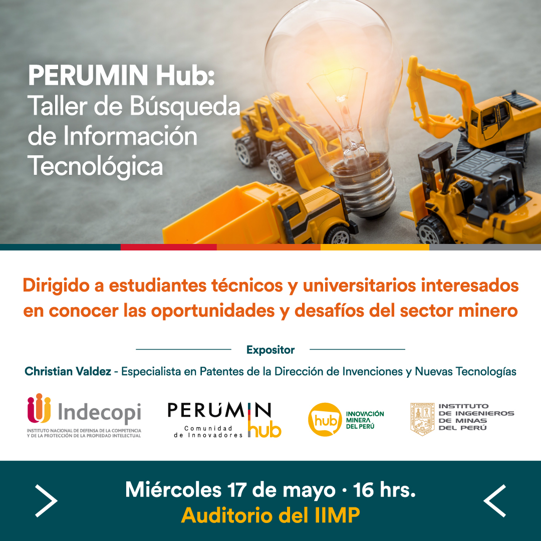 hubinnovacionpe's tweet photo. 🎓 ¡Atención, estudiantes técnicos y universitarios!
🔎 Este miércoles 17 de mayo a las 4:00 p. m., los invitamos a participar en el taller "Búsqueda de información tecnológica" de #PERUMINHub e @IndecopiOficial, que se realizará en el @IIMPOficial y se transmitirá vía Zoom. https://t.co/p4Q2SdFBSm