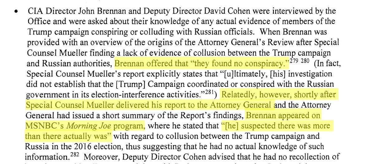 Ex-CIA head John Brennan, re Mueller report: “They found no conspiracy.”

Brennan on MSNBC: “I suspected there was more than there actually was.”

Years of Trump-Russia hysteria, based on suspicion only. It was Mickey Mouse intelligence: “A dream is a wish your heart makes.”