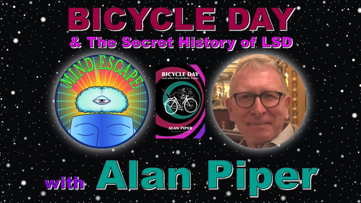Bicycle Day & The History of LSD w/ Alan Piper @Tzanjo @PsypressUK 

Link > youtube.com/live/8fjvzKr3H…

@PD_Newman @leahprime @OldVetSymposium @ChaseHoward97 @PartofTheSeries @DreamingJaguars @VooghtRN #LSD #BicycleDay #AlbertHofmann #psychedelics #MindEscape #podcast