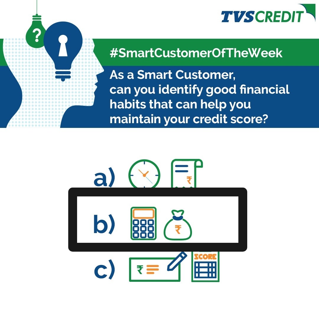 coolkishore59's tweet image. Answer: b) 🧮💰

#SmartCustomerOfTheWeek
@TVSCredit
Join mates
@vc16898
@feliannrod
@Gurcasm
@gurdeepradio
@ujjawalkumar26
@luckykarann