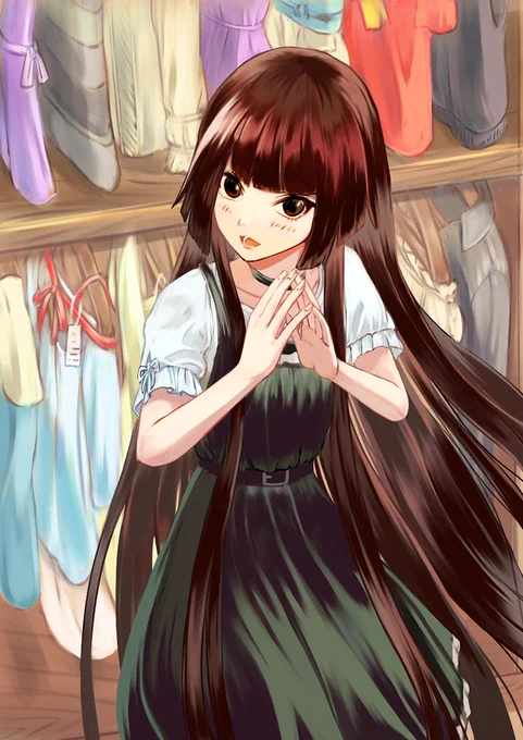 デート「駒姫」 駒姫 「マスター様よかったら駒の服を選んでもらませんか?」 「利休様に聞いても黒の服ばかり選んでしまって…」 「清少納言様のような綺羅びやかな服もいいのですがマスター様に選んでもらえる服がどんなものか興味がありますので///」 #fgo #駒姫