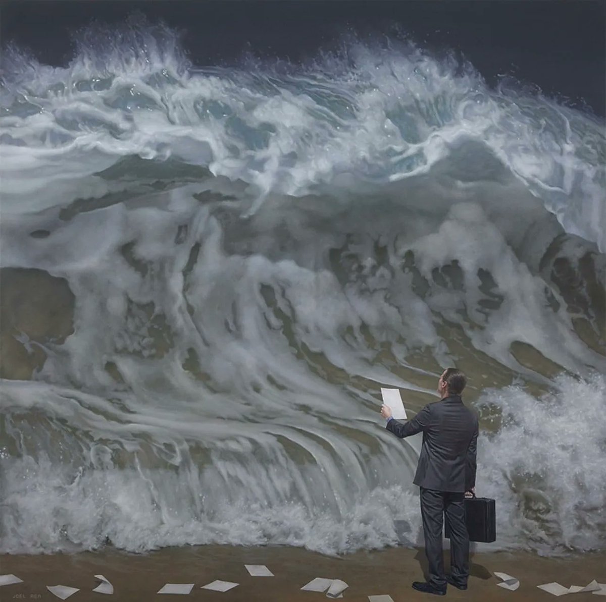 IIAdeb's tweet photo. لوحة سريالية بعنوان "القرار" 2014
للفنّان الأسترالي المعاصر"Joel Rea" https://t.co/8FGprjuE0s