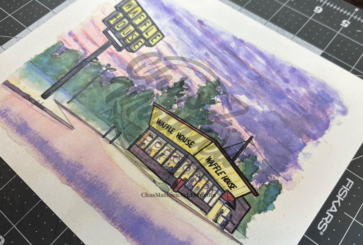 My Waffle House print is also another well-loved watercolor print of mine and I always love shipping one out into the world!

#watercolor #painting #chicago #chicagoart #wafflehouse