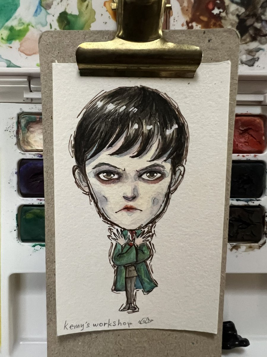 kemysworkshop's tweet photo. Johnny Depp and his characters - Number07
@JohnnyDeppNFT #DarkShadows #barnabasCollins #JohnnyDepp #Watercolour #watercolor #caricature #miniportrait https://t.co/Kvh12uTnME