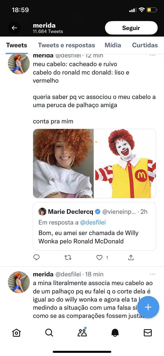 pedroscon's tweet photo. Bom, eu amei ser chamada de Willy Wonka pelo Ronald McDonald https://t.co/MHgzFQVbbu