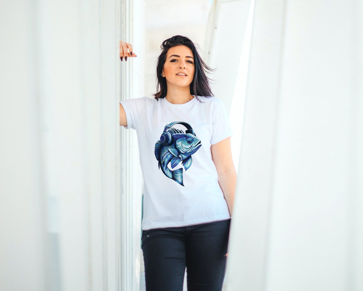 afiasephyna's tweet photo. 🔥 Fun &amp; Cool Design Of A Bass Fish wearing headphones Unisex Tee. This is an ideal gift for yourself, music lovers, family, &amp; friends. Store link in bio for purchases. 
#tshirtshop #tshirt #tshirtprinting #tshirts #clothingstore #clothing #fashion #printondemand https://t.co/EREcD5vcIy