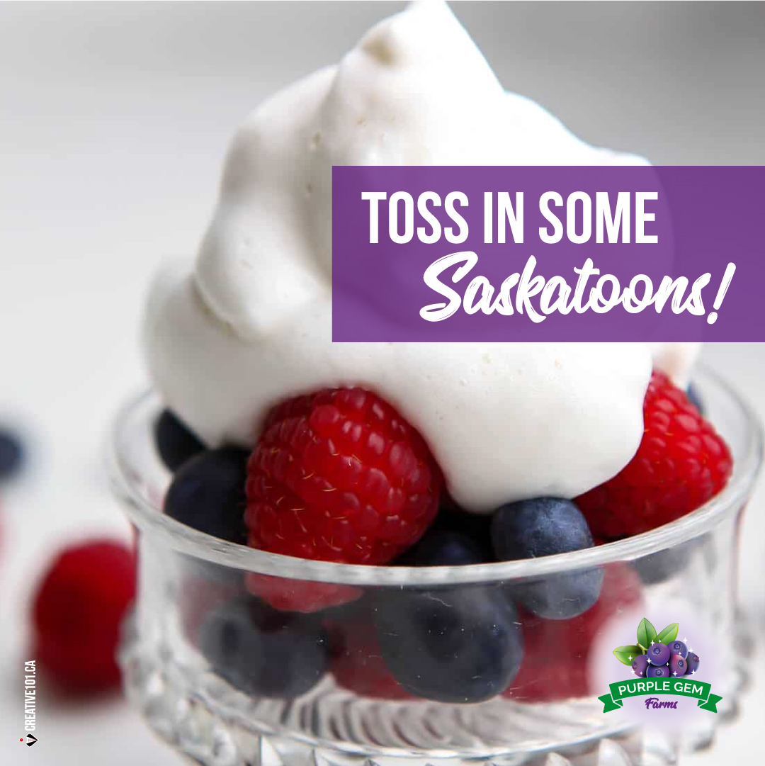 Today is #NationalStrawberriesandCream day! Why not just throw some Saskatoon Berries in there too? A simple, yummy and light dessert! 👍😊

#SaskatoonBerries #BerriesAlberta #LeducBusiness #BerriesForRestaurants #BerriesForBakeries #BerriesRetail #BerryJuice #NaturesLittleGem