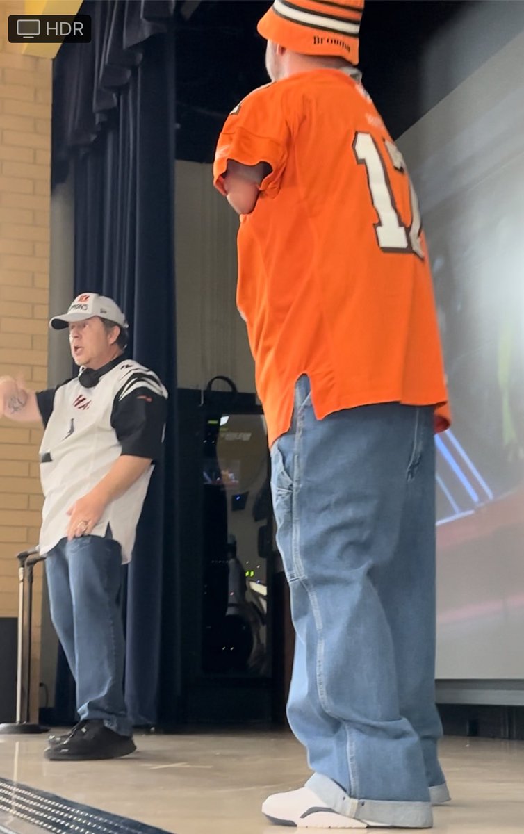 AbrahamHarris78's tweet image. Had a blast today with @MrBLearningLab  We love being on stage @Hamilton_RV  it was a 90s theme for @Hamilton_CSD Right to Read week and we were “Totally Krossed Out” #MacDaddy #DaddyMac
