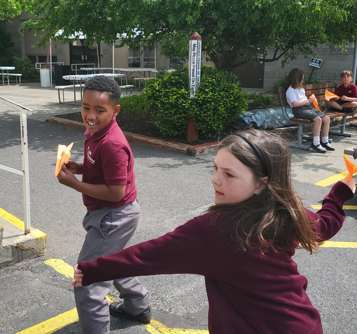 ASCAsecondgrade's tweet photo. Today the ABC Countdown to Summer begins! We celebrated "Airplane Day" by building paper airplanes and then testing out our designs in a friendly competition. @ASCA_Albany @RCDASchools https://t.co/V5gWRZZj5G