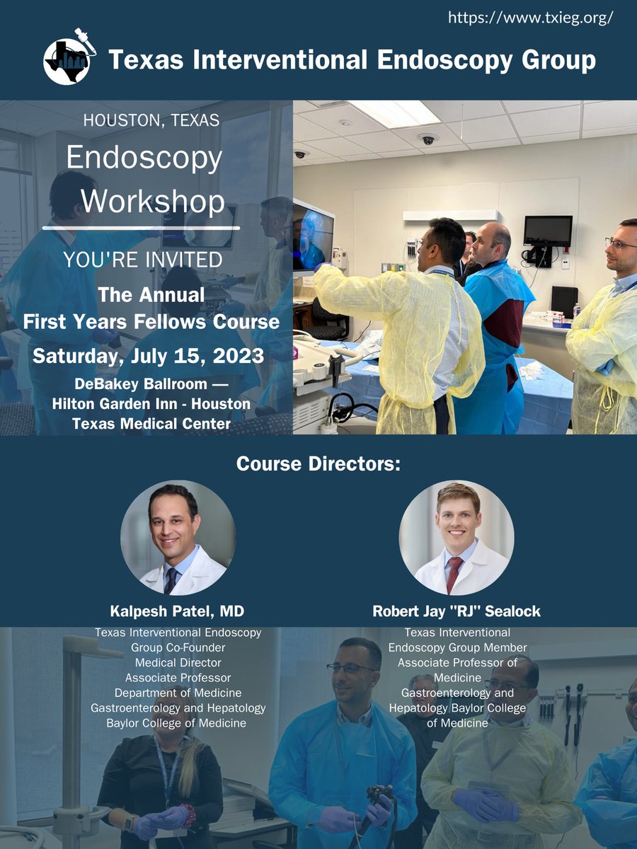 TxIEG (@texasieg) on Twitter photo Get ready!! #TxIEG’s Dr. <a href="/rjsealock/">RJ Sealock</a> is hosting the Annual First Year Fellows Course on July 15th in the Texas Medical Center! More information to come SOON! #DM us if you’re interested! LIMITED SPOTS AVAILABLE! #GITwitter #Fellows #Endoscopy Get ready!! #TxIEG’s Dr. <a href="/rjsealock/">RJ Sealock</a> is hosting the Annual First Year Fellows Course on July 15th in the Texas Medical Center! More information to come SOON! #DM us if you’re interested! LIMITED SPOTS AVAILABLE! #GITwitter #Fellows #Endoscopy