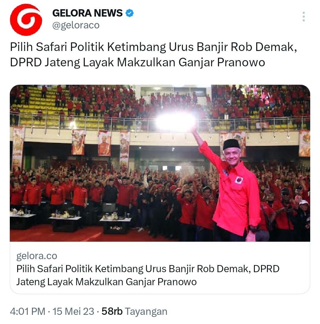 AbdulRachimmks's tweet photo. Kpd Yth Pak @ganjarpranowo

perlu kami ingatkan bahwa anda masih PEJABAT NEGARA. Dalam setiap tarikan nafas ada amanah dari uang rakyat, jangan "korupsi waktu" untuk urusan politik.

KECUALI MUNDUR DARI JABATAN SEKARANG! https://t.co/Kzl9TEKzrJ
