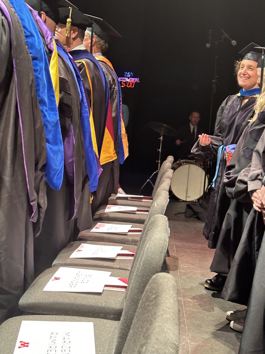 One of the unsung heroes of today’s commencement … the hidden drum player. #SPHGrad