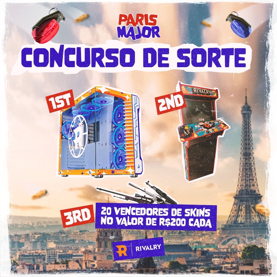 O ULTIMO CONCURSO DE SORTE DO CS:GO EM RIVALRY, MAIS DE R$20.000 EM PRÊMIOS 🤑

Para participar:

✅Siga @RivalryCSGObr 
✅Siga <a href="/mch_AGG/">mch</a> 
✅Dar RT nesse Tweet
✅Marque dois amigos
✅Valide suas entradas no link da Reply 👇