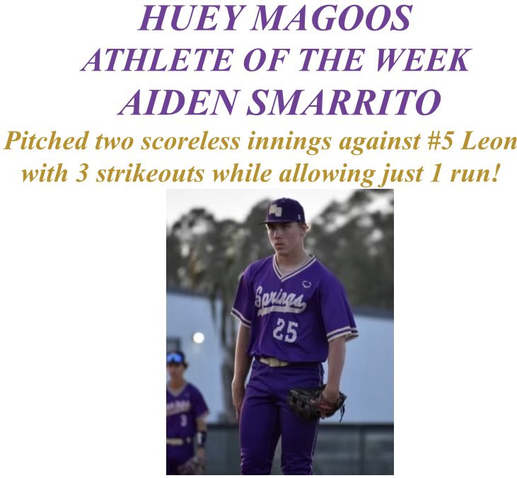 ⚾️⚾️⚾️⚾️⚾️⚾️⚾️⚾️⚾️⚾️
<a href="/HueyMagoos/">Huey Magoo's</a> ATHLETE 
OF THE WEEK <a href="/aiden_smarrito/">Aiden Smarrito</a> 

<a href="/Springsbaseba11/">WSHS Baseball</a> 
<a href="/Petes_dragons/">Mr. Gaffney</a> <a href="/HCBradley14/">Mike Bradley</a> <a href="/Kut_PitchFL/">Kutler Lane</a> 
<a href="/mattwix22/">Matthew Faulkner ⚡️</a> <a href="/LeMort/">lemort</a>