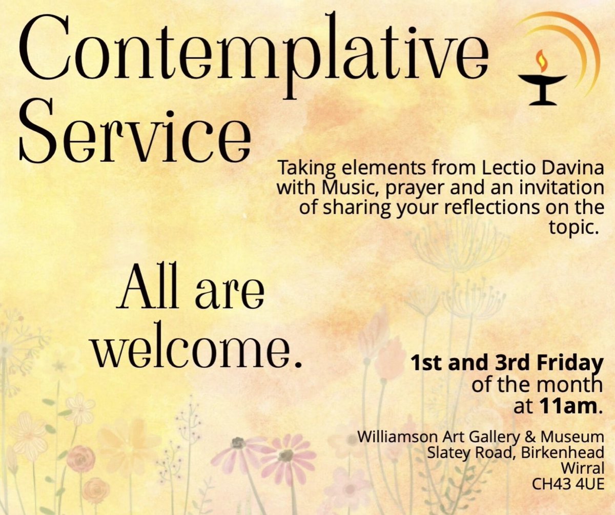 Services coming up with <a href="/UlletRoadChurch/">Ullet Road Church</a> <a href="/SPortUnitarians/">SouthportUnitarians</a> and <a href="/wirralunitarian/">@wirralunitarians</a> this week 🕯️💙🙏 Thursday, Friday and Sunday.

All are welcome to join. 

#unitarian #SundayService #community