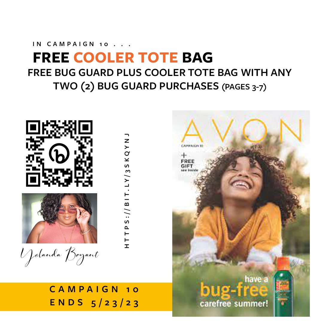 Campaign 10 is Live now! Get a FREE Coolor Tote Bag with purchase of any 2 Bug Guard product.  
 #yolandamjohnsonbryant #othersideofthedash #aginggracefully #fiftyplusandfabulous