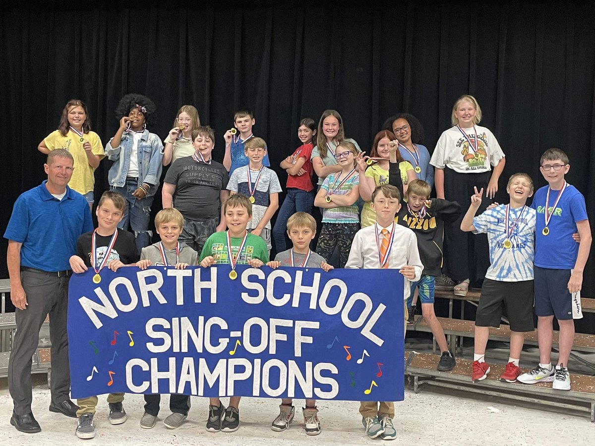 MrsB323's tweet image. The annual North School Sing Off was held this morning. 🥇- Mr. Lawson’s 5th grade- Proud Mary, 🥈- Mrs. Gourley’s 5th Grade - YMCA, 🥉 Ms Ward’s 4th Grade - Old Time Rock &amp;amp; Roll! #Proud2bNorthies #JCSchoolChampions #WeAreElementary @North_Tweets