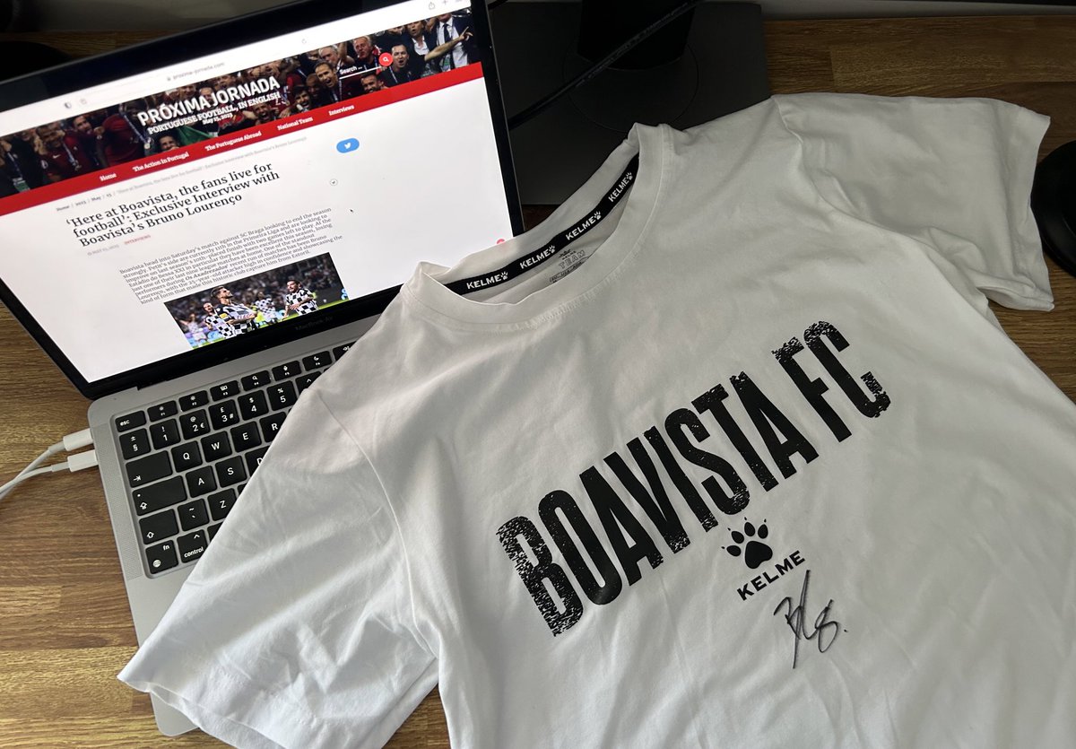 👕 | 𝙒𝙄𝙉 𝘼 𝙎𝙄𝙂𝙉𝙀𝘿 𝙏-𝙎𝙃𝙄𝙍𝙏

To celebrate our recent interview with @boavistaoficial’s Bruno Lourenço, we are giving away a Boavista t-shirt signed by Bruno during our interview!

All you have to do is RT this tweet and follow @ProximaJornada1.

🏁