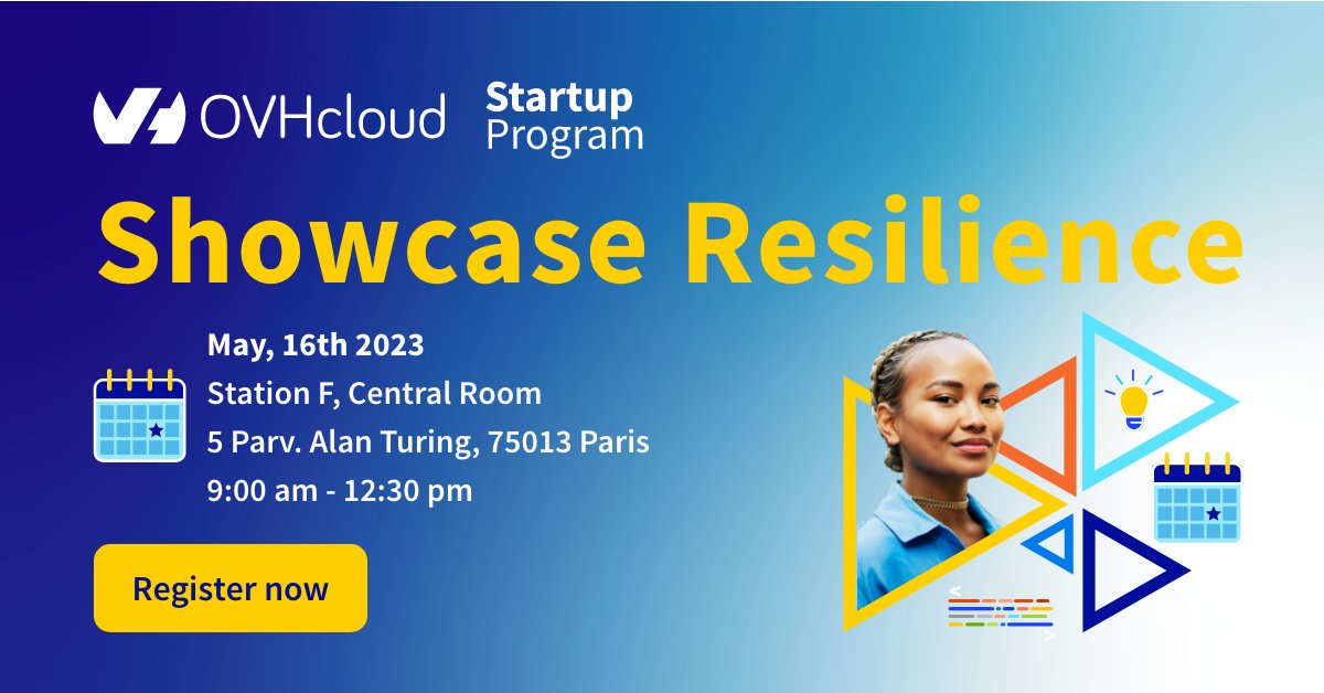 OVHcloudStartup's tweet photo. 📅 Event @joinstationf ! 

- Petit dej puis démo demain 16 mai en Central Room

Rencontrez nos équipes, faire un vrai plan de résilience, automatisez vos backups... Rejoignez-nous au Showcase @OVHcloud pour échanger et apprendre.

Inscription : https://t.co/Exukw9rdvn https://t.co/IuNNMpjfvO