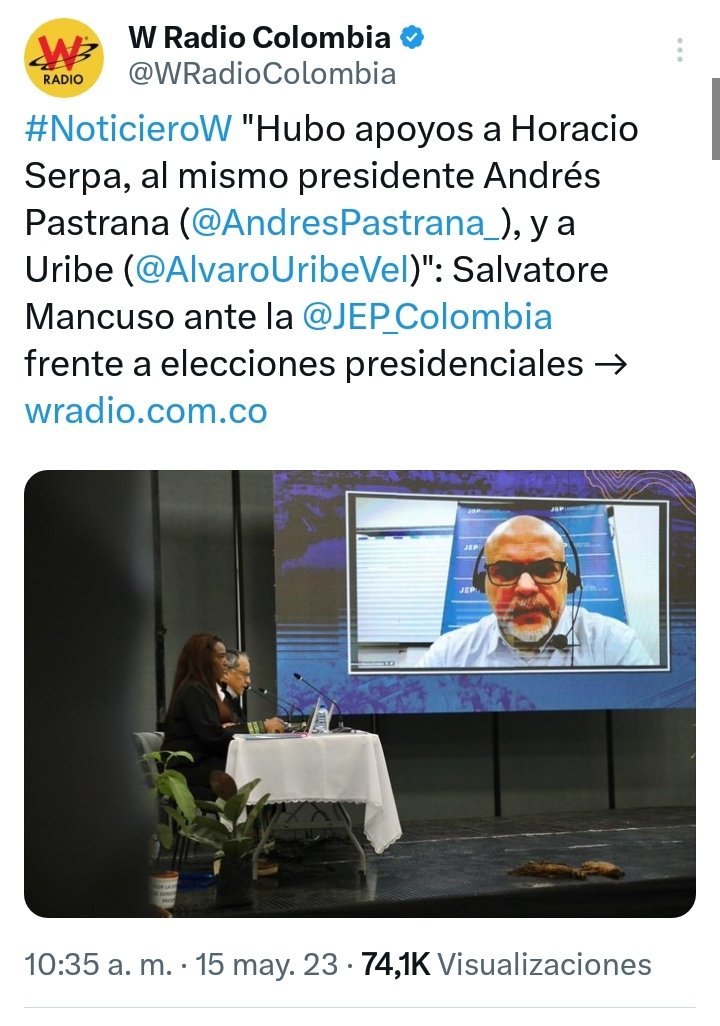 lbertoortiz's tweet photo. Mancuso dice que apoyó al hoy príncipe de la moral y las buenas costumbres de Andrés Pastrana Arango, expresidente de la República. https://t.co/ts9BQj4RqX