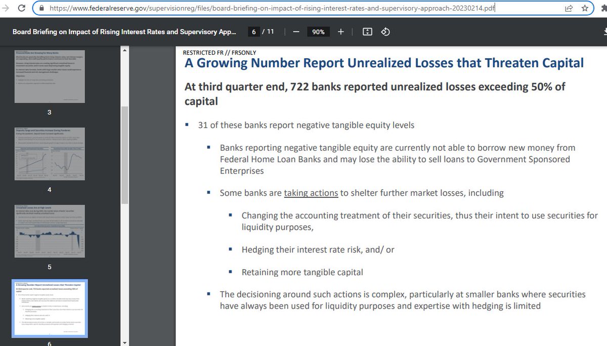 GatitoInmeegran's tweet photo. #Biden,#Fed SAYS722 #banks(#Unrealized #loss>50%#capital)'re@#risk(>190MidSize@#Stanford #paper)BUT2,315($11T)'re #insolvent@#MarkToMarket(#InterestRate)basis(@nyuniversity SAYloss=$1.7T)&amp; #Congress WON'Treverse #Trump's2018 #deregulation→PUSH@FedLevel4ENHANCED #FDIC #insurance! https://t.co/yeZs5t6Szv