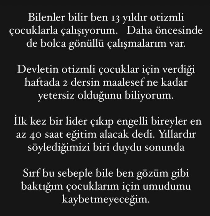 Üniversite arkadaşım yıllardır otizmi olan çocuklarla çalışıyor, o kadar önemli bir şeyin altını çizmiş ki..

Mesleğin ilk dönemlerinde otizmli çocuklarla çalışmıştım ve değişim için haftada 2 ders neredeyse hiçbir şey..