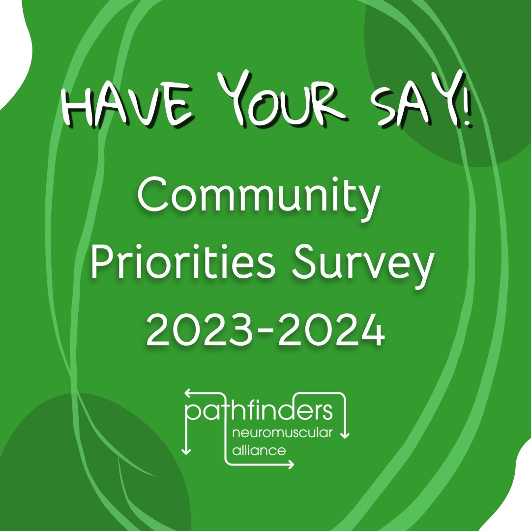 PathfindersNMA's tweet photo. 📢 Calling all Pathfinders Neuromuscular Alliance members! Have your say in our 2023 Community Priorities Survey and help shape our community's future. Take the survey now! #PathfindersNeuromuscularAlliance #CommunityPriorities #Survey2023

https://t.co/us4sfMszkU https://t.co/iiOrWKANH1