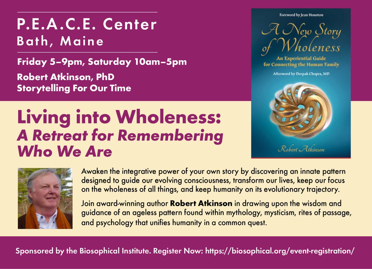 NationalPeaceAc's tweet photo. The National Peace Academy and Biosophical Institute are excited to offer this event with peacebuilder and award-winning author, Bob Atkinson, PhD.
___________________________________________

You can register here: https://t.co/KHhqjTscbi
The book is available on Amazon. https://t.co/wvJBmzuztv