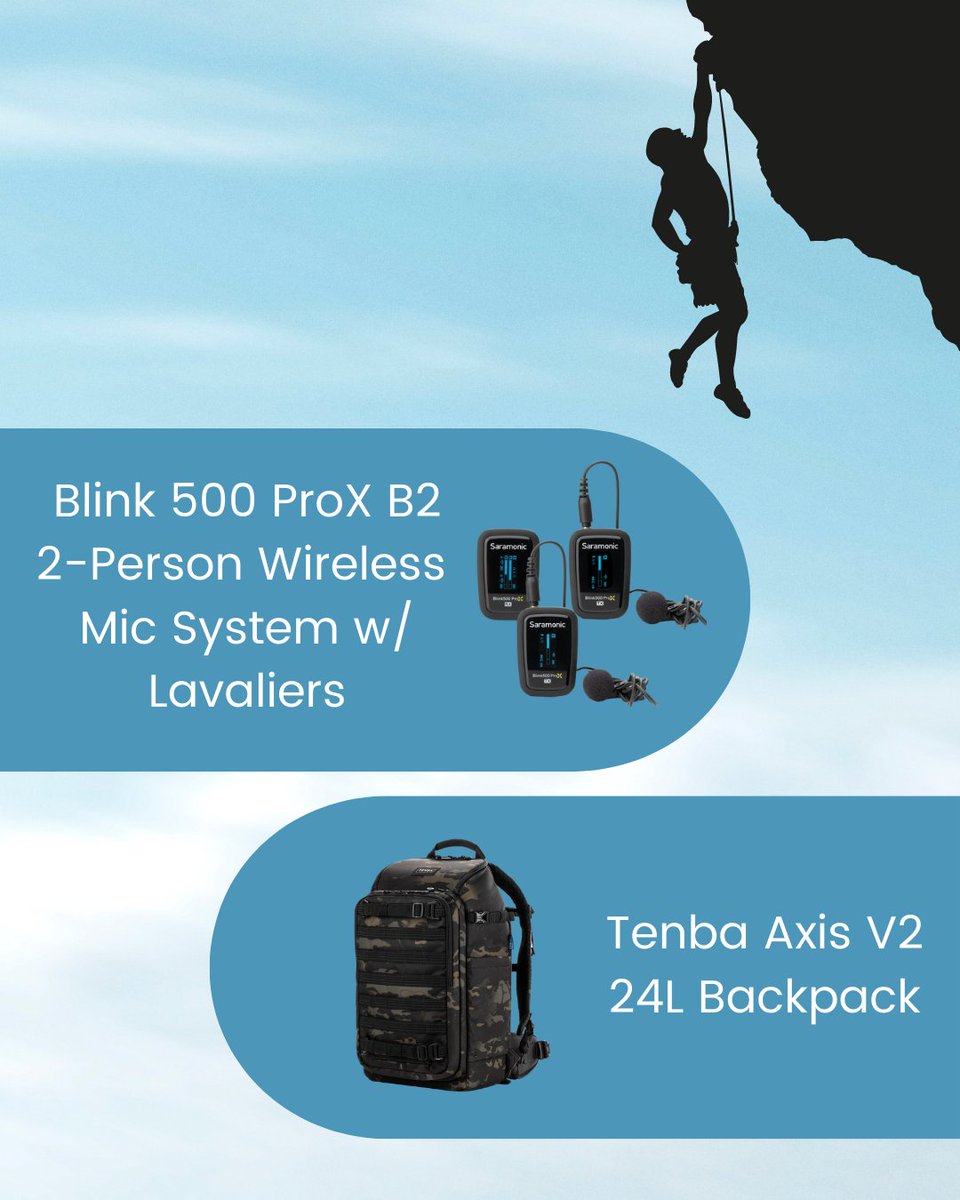 JupioUsa's tweet photo. GIVEAWAY TIME! *ends 5/19/2023*
Warmer weather is coming, so it's time to get outside! Whether you're exploring close to home, or jetting off to a faraway adventure, this kit has everything you need to capture every epic moment. Enter by clicking the link in our bio! https://t.co/gWxiXxXQX9