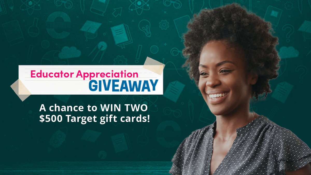 Educators, we know how hard you work daily to support your student's success. To help YOU, we're giving away two $500 Target gift cards for #TeacherAppreciationMonth. Enter here before May 31st for a chance to win: ow.ly/gCJJ50Oo7CB