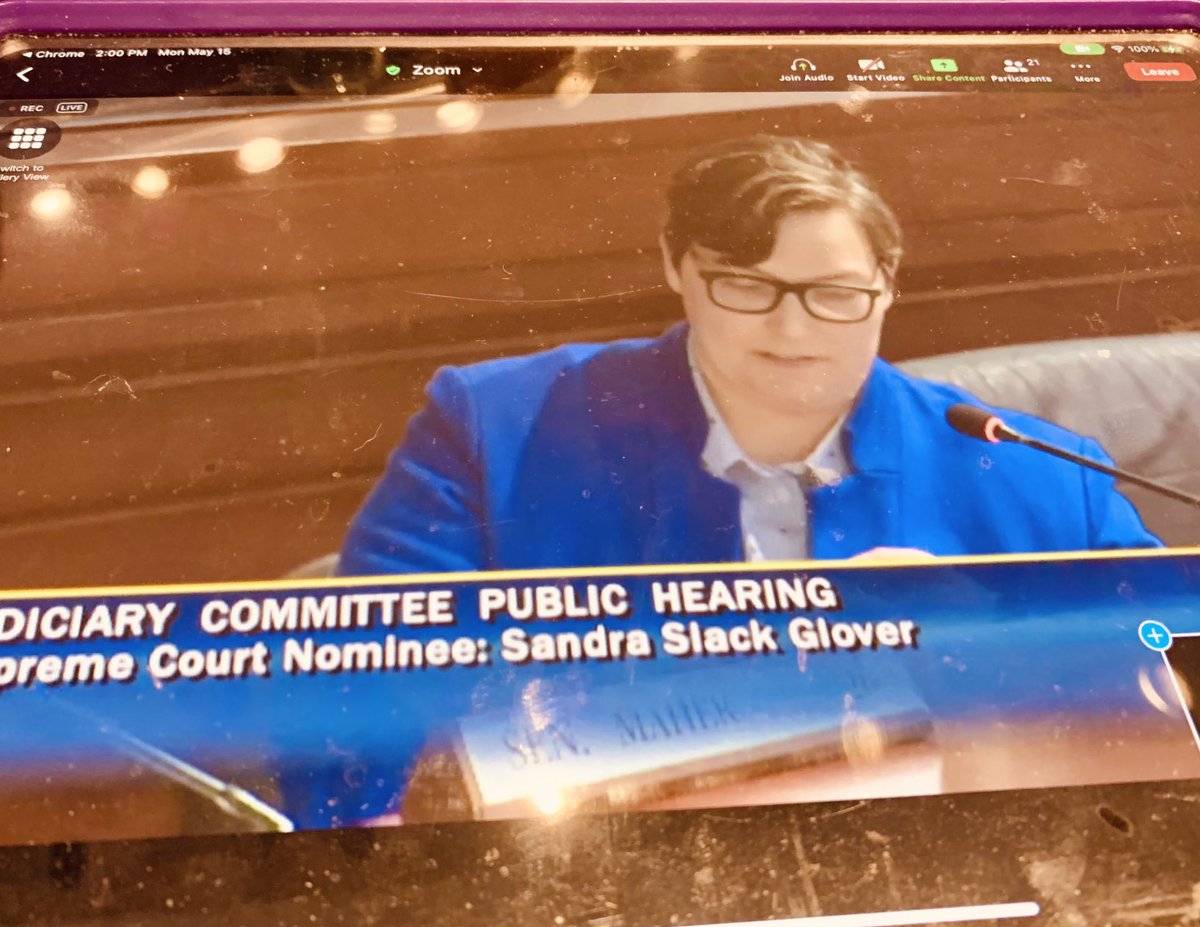 Rep Johnson now asking questions of Slack Glover #CTSupremeCourt