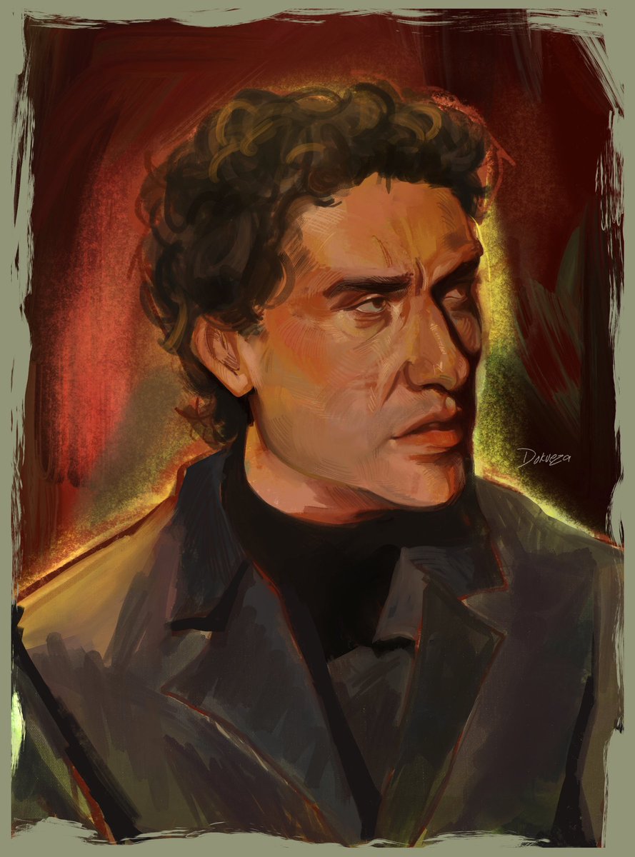 dokueza's tweet photo. oscar isaac portrait practice hehe https://t.co/WVmIFDzKoh
