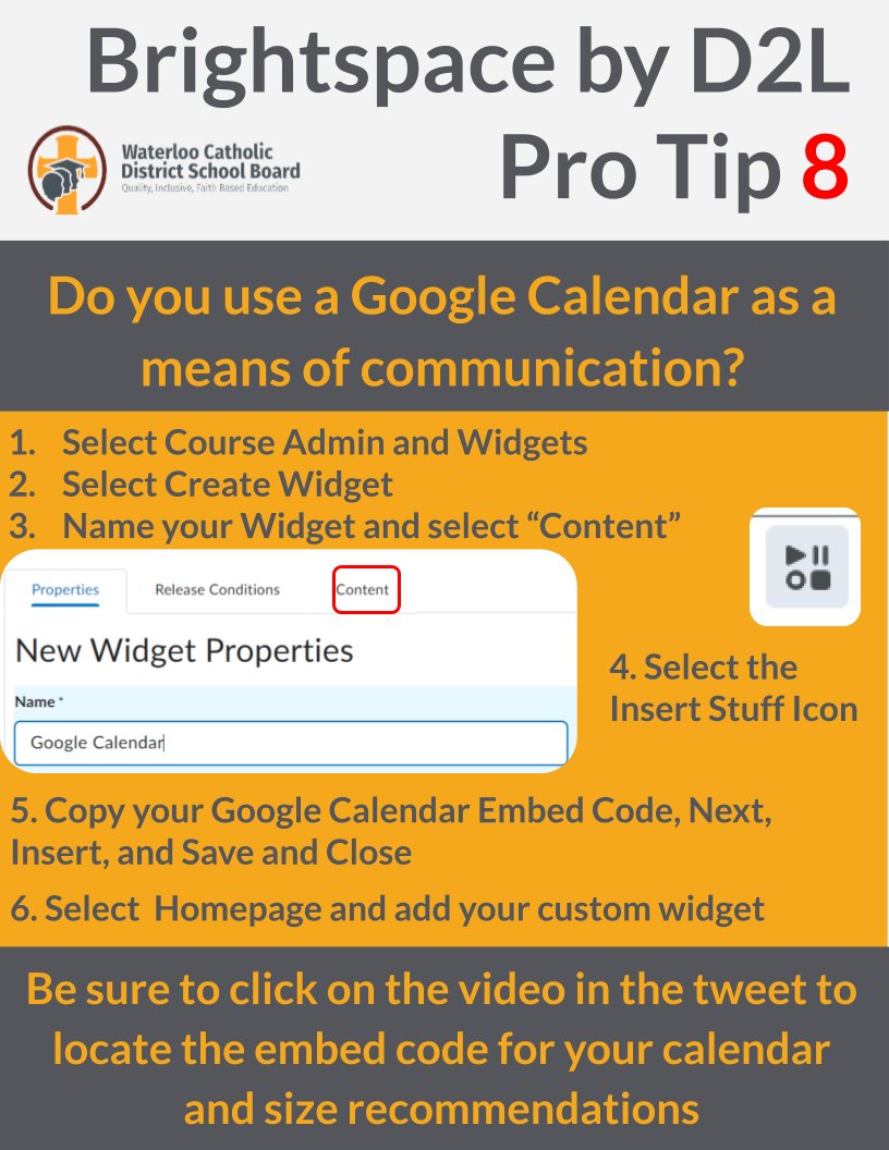WCDSBInnovates's tweet photo. Keep your learners informed of important upcoming events and due dates with this Custom Widget. See this video for step-by-step instructions https://t.co/HwXjiuQ499
#WCDSBInnovates
#WCDSBApps https://t.co/nfozLV1lIK