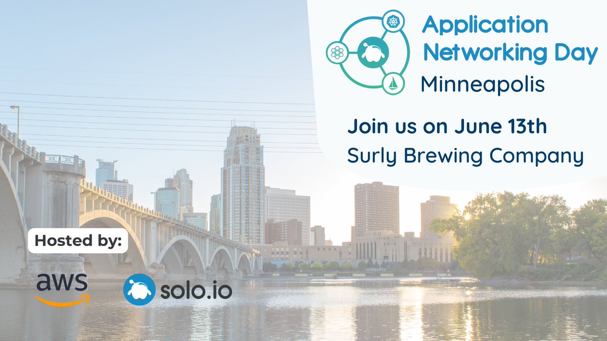 soloio_inc's tweet photo. This one day event will feature sessions from industry experts like @christianposta and @louiscryan, as well as end users from across the #cloudnative ecosystem. Join us at @surlybrewing in the #TwinCities!
๐ https://t.co/TURTkbPyKo
#Istio #AmbientMesh #Cilium #eBPF https://t.co/GhhAf3TtnT
