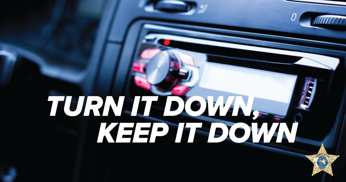 OrangeCoSheriff's tweet image. If people can hear music from your car from 25 feet away, it's too loud! A new law enables law enforcement to give tickets for loud music coming from your car that is "plainly audible at a distance of 25 feet or more". #TurnItDown #KeepItDown